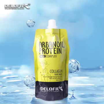 Delofil Düzleştirici Saç Maskesi - Salonlar için Toptan 500ml Kollajen Protein Argan Yağı Tedavisi