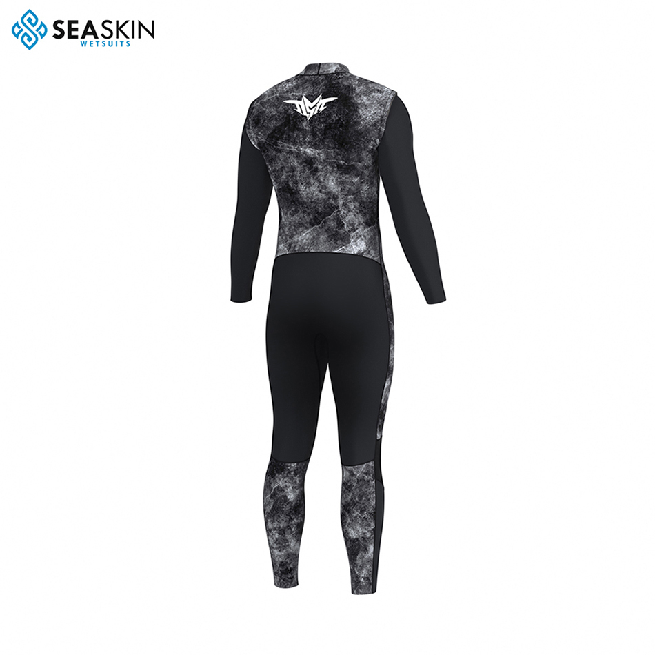 Seaskin Mens Neoprene Front Zip Wetsuit Penuh