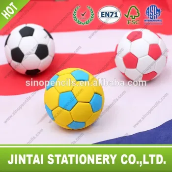 Different color Football shaped eraser