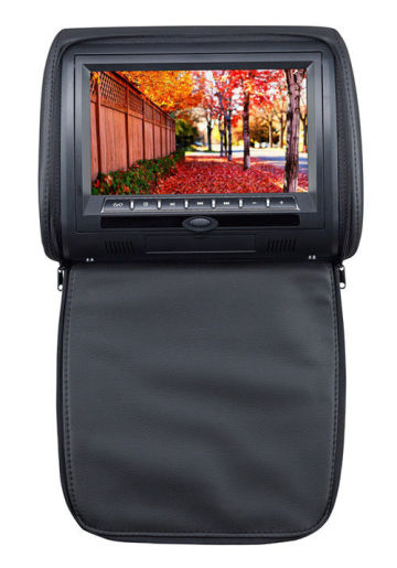 Pal Ntsc Car Headrest Dvd Players With Leather Zipper Cover