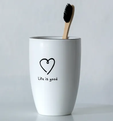 Customized Simple Household Ceramic Mouthwash Cup for Hotels