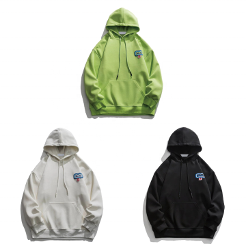 Men's Oversized Puff Print Heavyweight Cotton Hoodie - High Street Fashion Discount