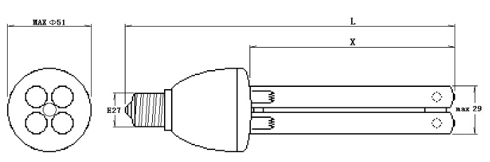 E27 UV Germicidal Lamp