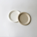 Biologisch afbreekbare 7 inch witte bagasse ronde plaat