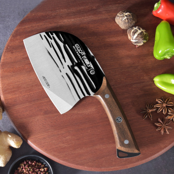 QXF Full Tang Handmade Chef Knife - Serbian Kitchen Cleaver With Sandalwood Handle