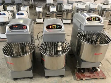 Trade Assured 25kg Flour Mixer Food Machine Double Motor Double Speed Full Belt Spiral Dough Mixer for Cake Bread