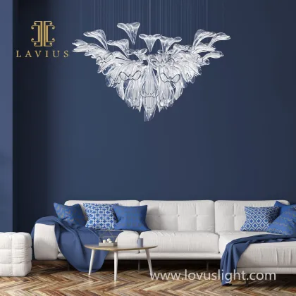 Popular morning glory chandelier villa living room lighting chandelier indoor lighting villa chandelier