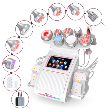 Máquina de cavitación ultrasónica profesional 9 en 1 80k con láser Lipo