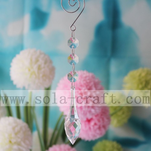 Contemporary 19MM Teardrop Project Chain Chandelier Pendant With Shinny Octagon Beads