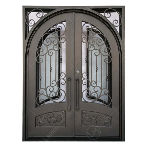 Residential Wrought Iron Entrance French Door Double