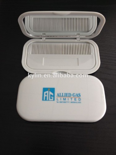 2014 hot sale plastic cosmetic mirror with comb