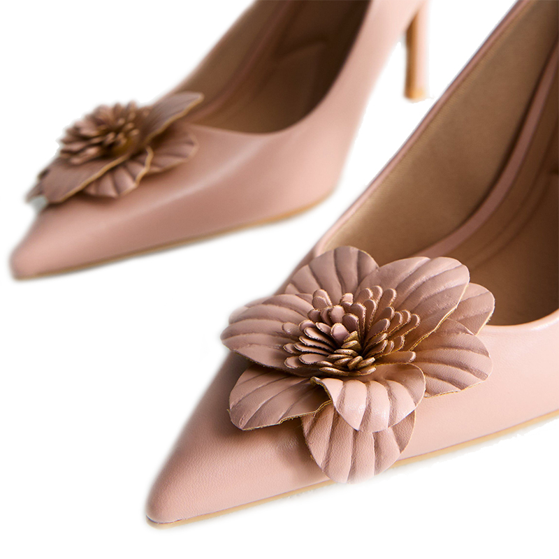 Elegant Women's Stiletto Heels with Flower Decor