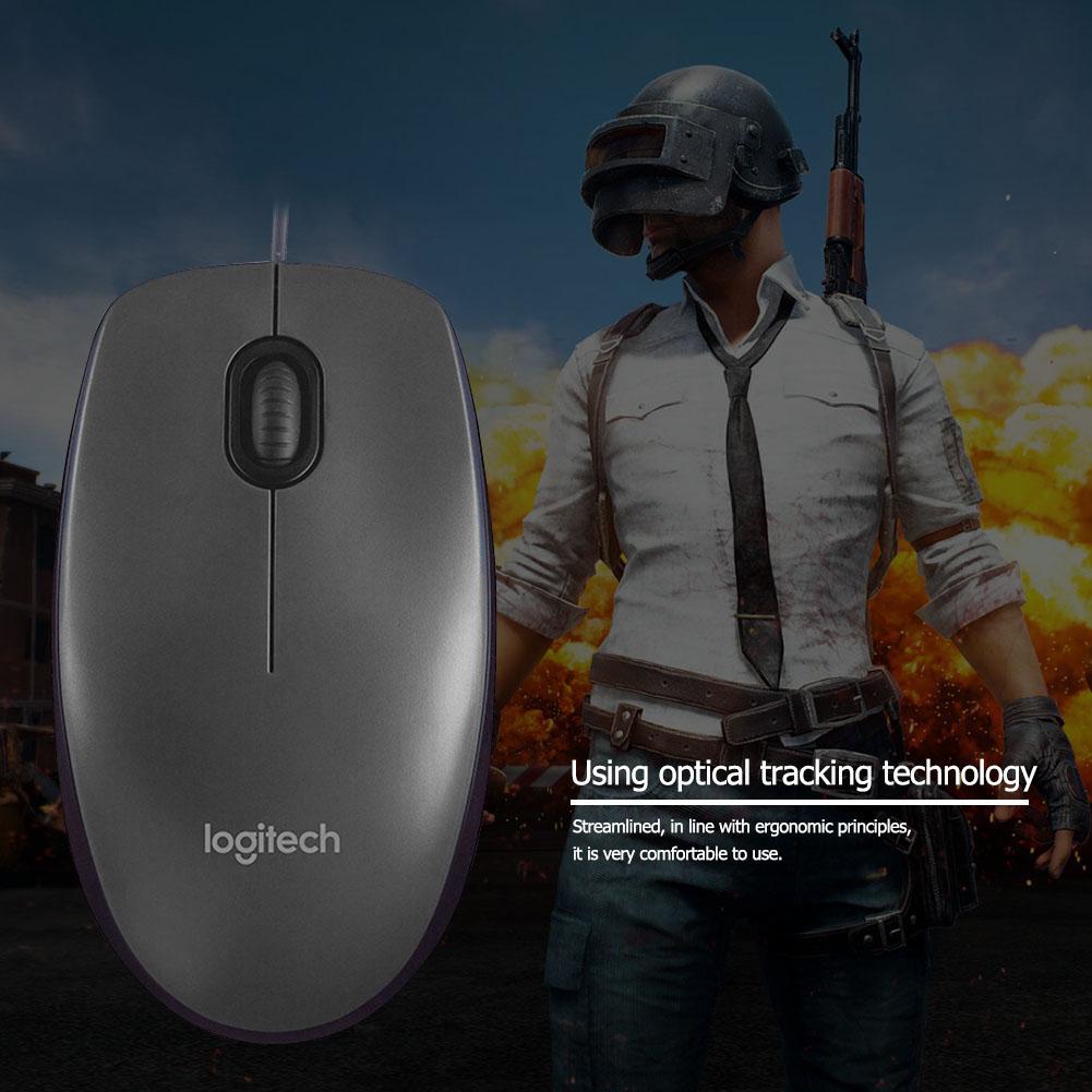 Logitech M90 USB Wired Mouse Ergonomic Plug and Play Optical Gaming Office Mouse Mice For Laptop Desktop PC Computer Home Office