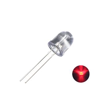10mm White-Emitting Red LED Lamp Bead F10 Diode
