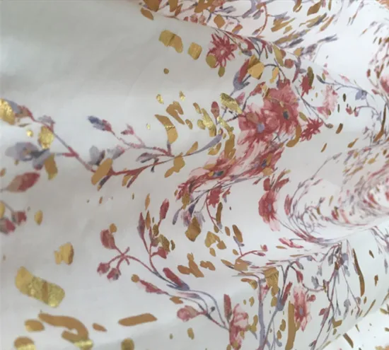 print and foil print rayon fabric for SS17 women's dress / rayon fabric for SS17/fabric for SS17