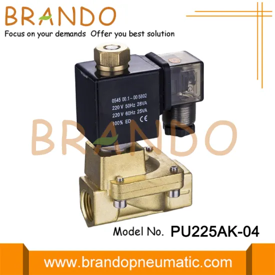 Shako Type PU225AN-04 Normally Open Brass Solenoid Valve
