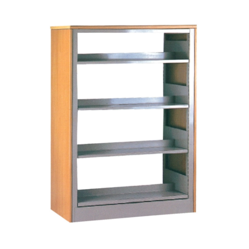 Wood and Steel Bookshelf Steel Bookshelf Made of Steel Plate Material Factory