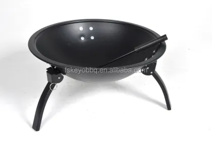 22"" Foldable Metal Garden Fire Pit BBQ Charcoal Fireplace BBQ Grill