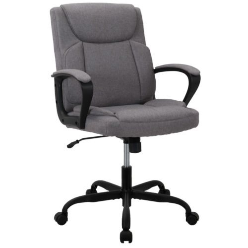 Adjustable Fabric Leather Manager Chair with PP Armrest