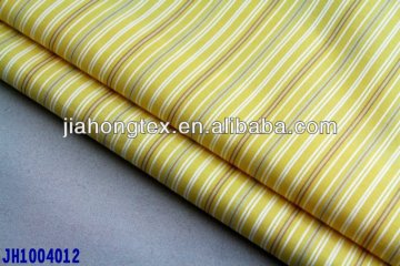 Jaquard yellow stripe shirting fabric