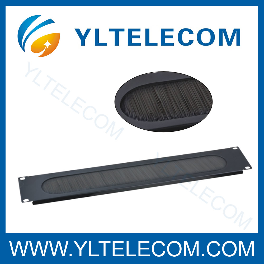 19 Inch Blank Panel Cable Manager With Brush 2U