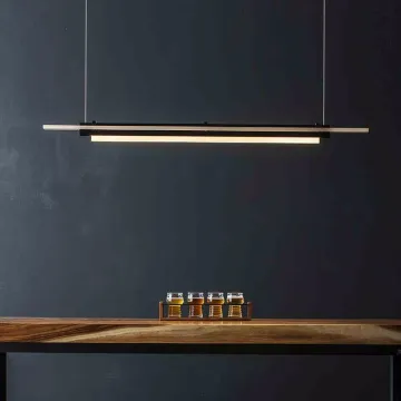 Modern Simple Wooden Luxury Long Pendant Lamp