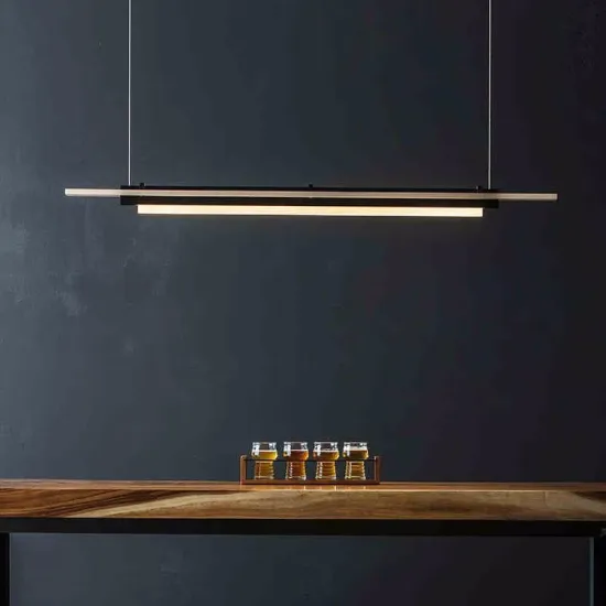 Modern Simple Wooden Luxury Long Pendant Lamp