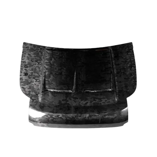 Carbon Fiber Bonnet Cover for Land Rover Defender 90 110 130 - Camo Design