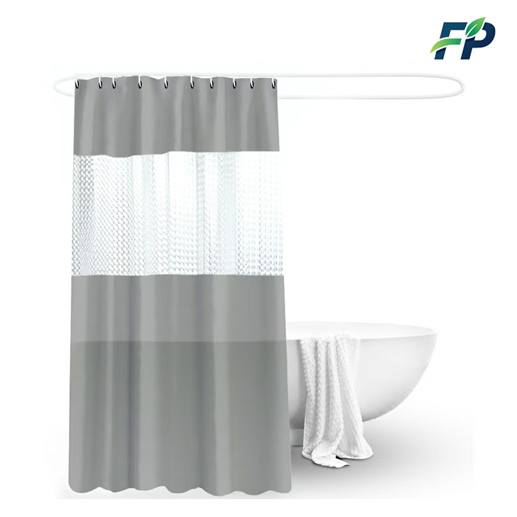 ग्रे पेवा शावर पर्दे पर्दे जलरोधी बाथरूम पर्दे