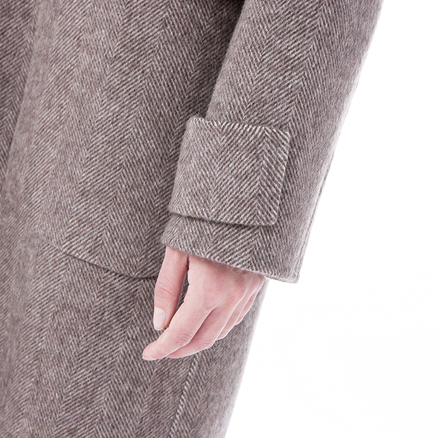  Camel coloured cashmere overcoat the sleeve 