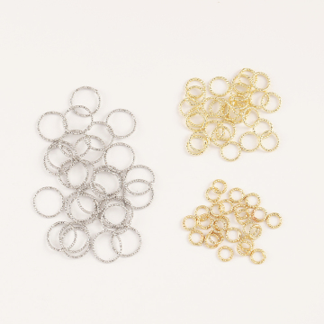 18k goldplattierte Messing -Sprungringe - 6 mm/8mm Drehform für Schmuckbefunde