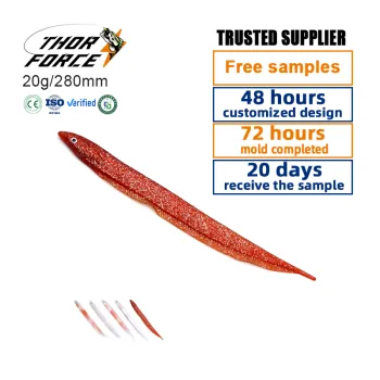THORFORCE Straight Tail Soft Fish Lure 15cm 3.4g 2pcs/Box Flash Bionic Soft Bait