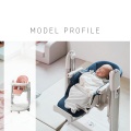 Luxury baby feeding sleeping highchair with wheels