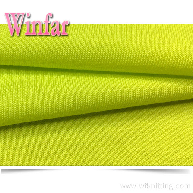 Single Jersey Plain Dye Stretch Polyester Spandex Fabric
