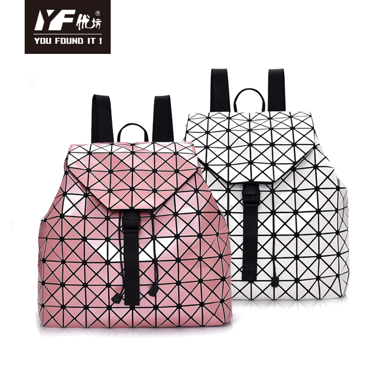 Sac à dos géométrique lingge sac à dos pour ordinateur portable de mode pour femmes