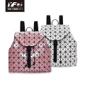 Mochila geométrica del ordenador portátil de la moda de la mochila de lingge para las mujeres