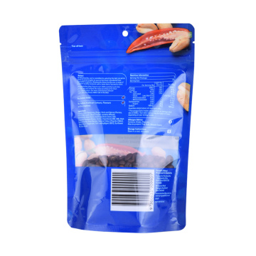 Plastic Lined Pouch Stand Up With Clear Window For Dried Food