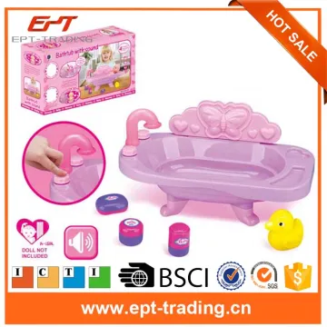Electric toy for music washbowl with doll