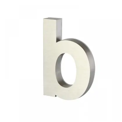 Illuminated Stainless Steel LED House Number Sign