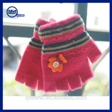 Yhao colorful children half finger winter gloves writing gloves kids study gloves