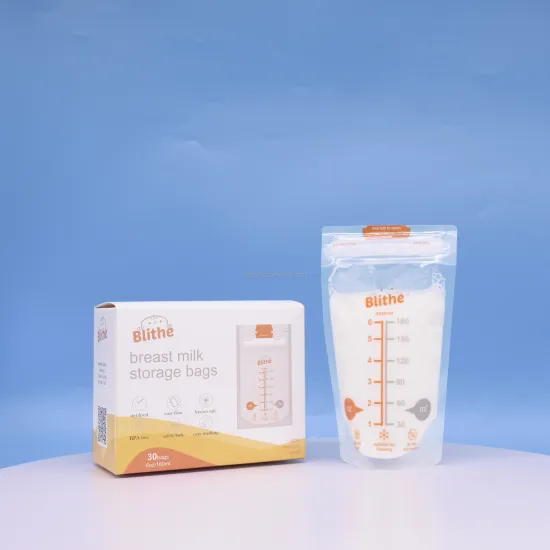 BPA-Free Aseptic Stand Up Pouch for Breastmilk Storage and Freezing