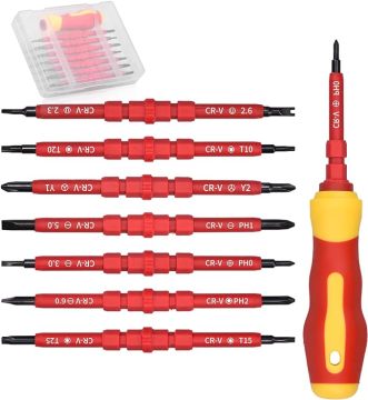 Mini electricista 8 en 1 VDE Multifunción Multifunción Destornillador Juego