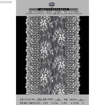 jacquard sportswear, wedding gown and swimwear lace