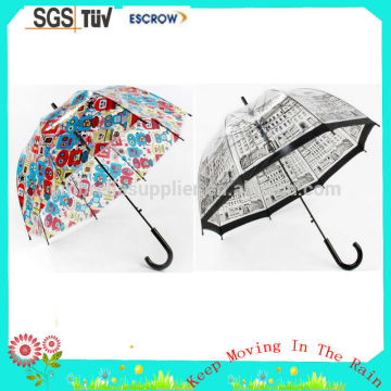 Foldable custom clear promotional transparent umbrella