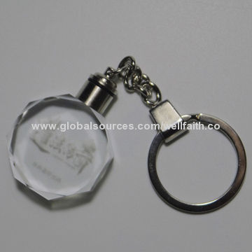 Flashing LED Keyring, Sized 20*20mmNew