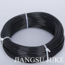 PVC revestido em corda de aço de cor preta