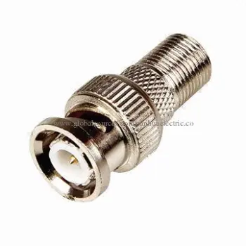 BNC male to F female connector, RoHS Directive-compliant