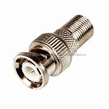 BNC male to F female connector, RoHS Directive-compliant