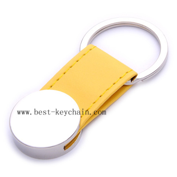 Round Shape Promotion PU Keychain Leather (BK20921A)