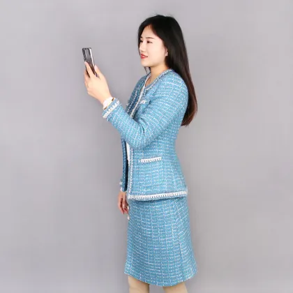 Korean Style Slim Fit Business Suit Long Sleeve Fashion Ladies Office Suits